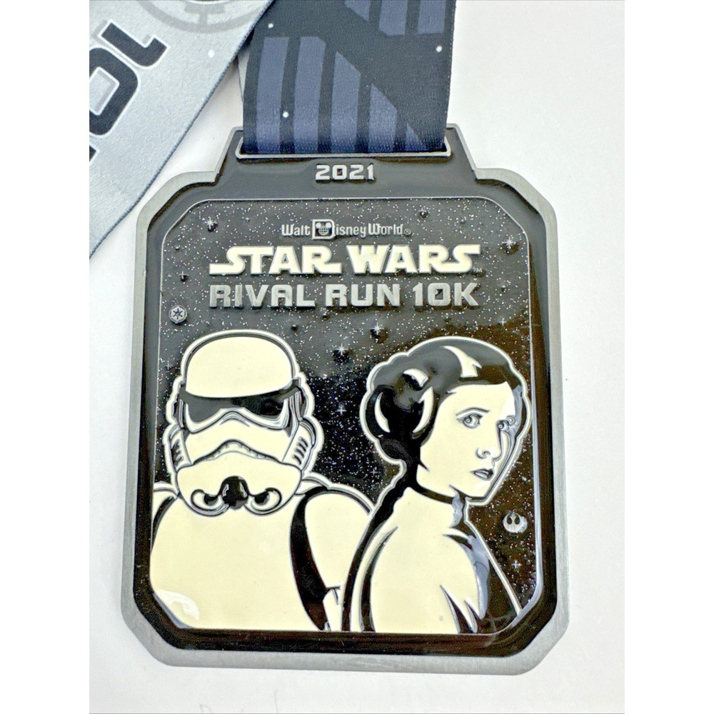 RunDisney 2021 Star Wars Rival Run Disney 10K Medal Princess Leia Stormtrooper